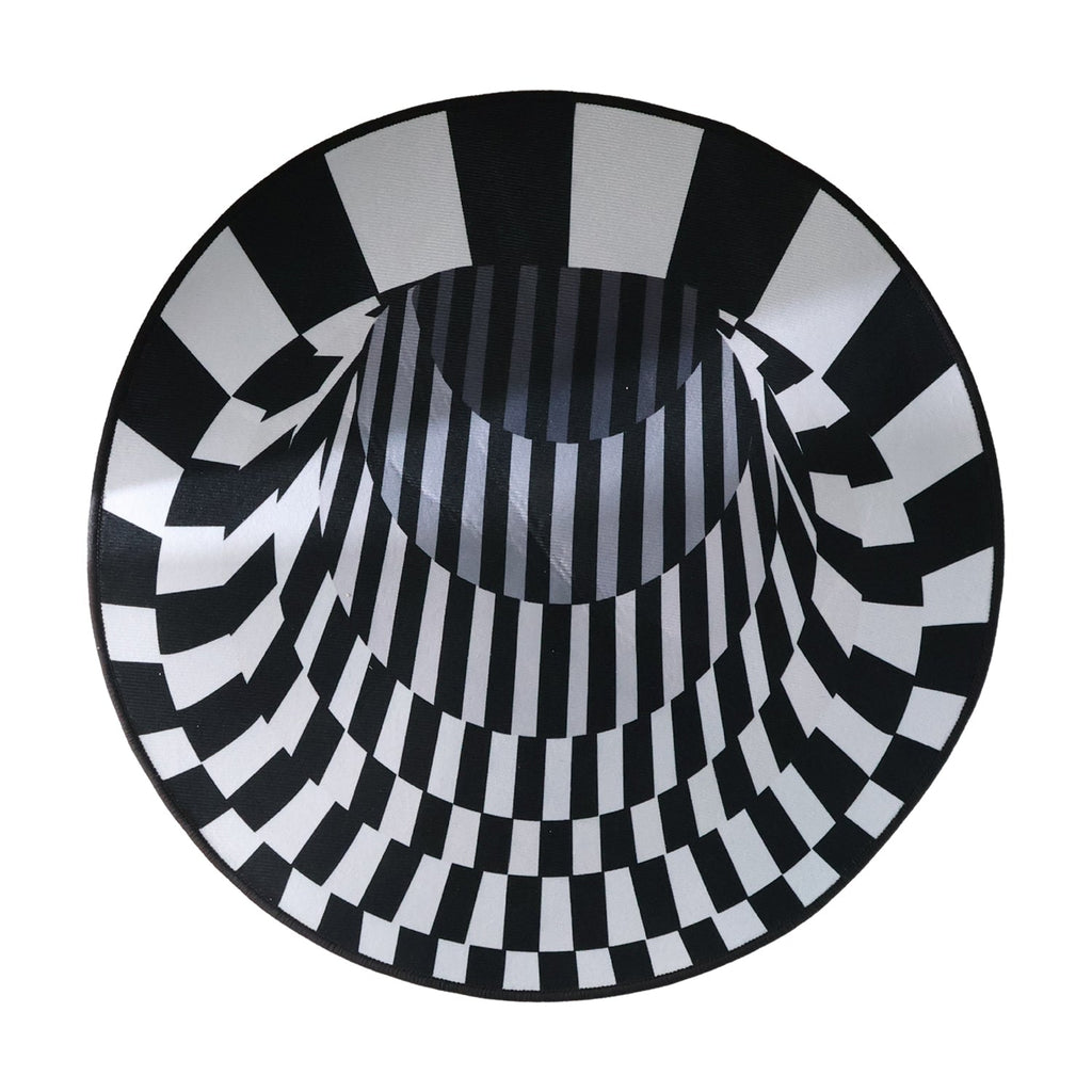 3D Space Round Carpet, Floor Mat Non-Woven Doormat (60 Cm)