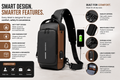 Anti-Theft Sling Bag With A USB Charging Cable